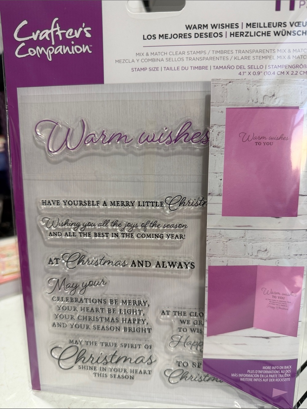 Crafters Companion ‘Warm Wishes’ stamp set